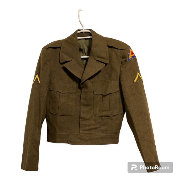 Vintage 1950 Korea Sz 36R Army Wool Ike Eisenhower Field Military Uniform Jacket